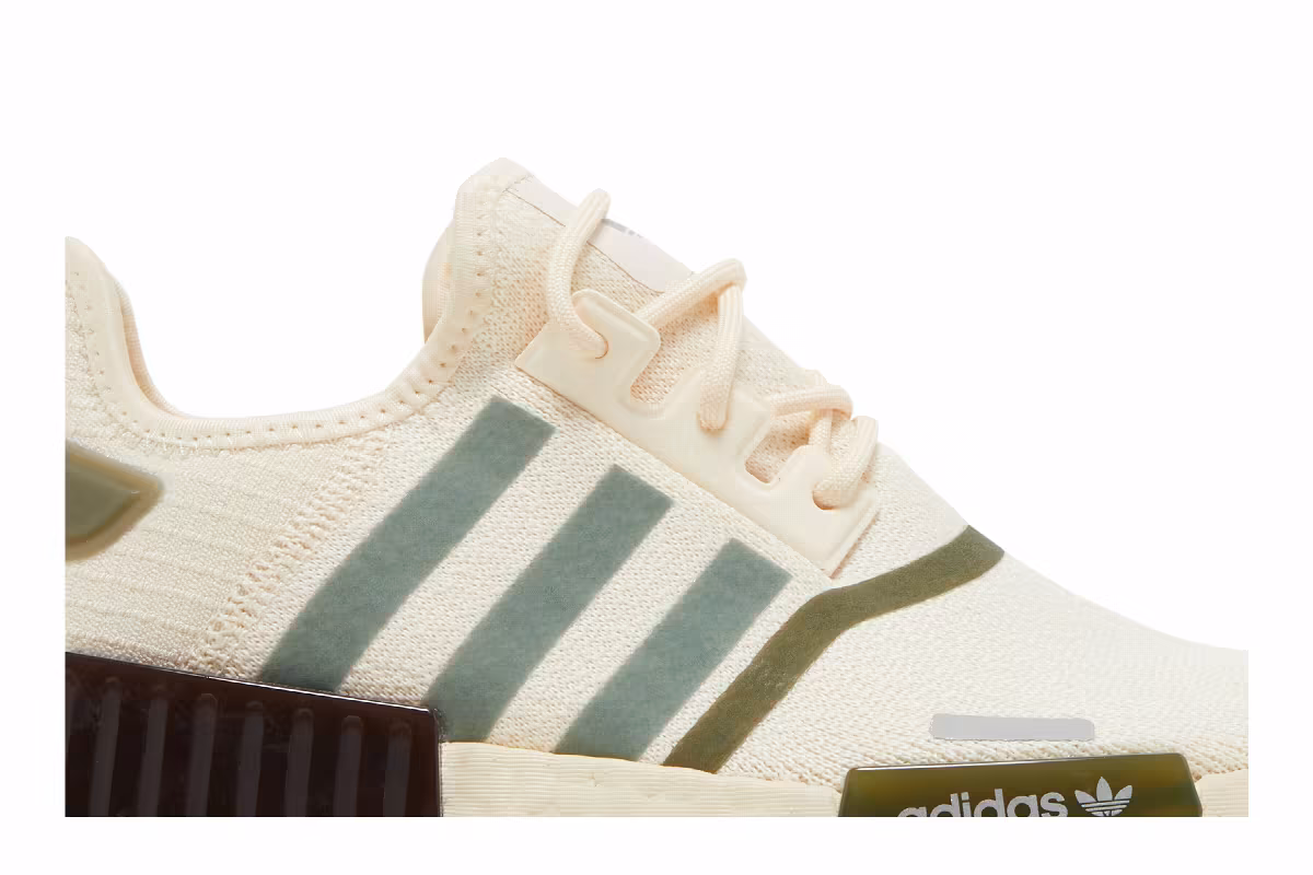 adidas Women's NMD_R1 White Focus Olive, view 3