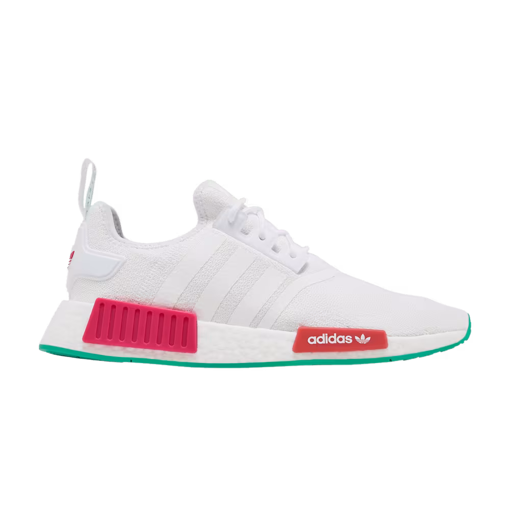 adidas Women's NMD_R1 White Magenta Green