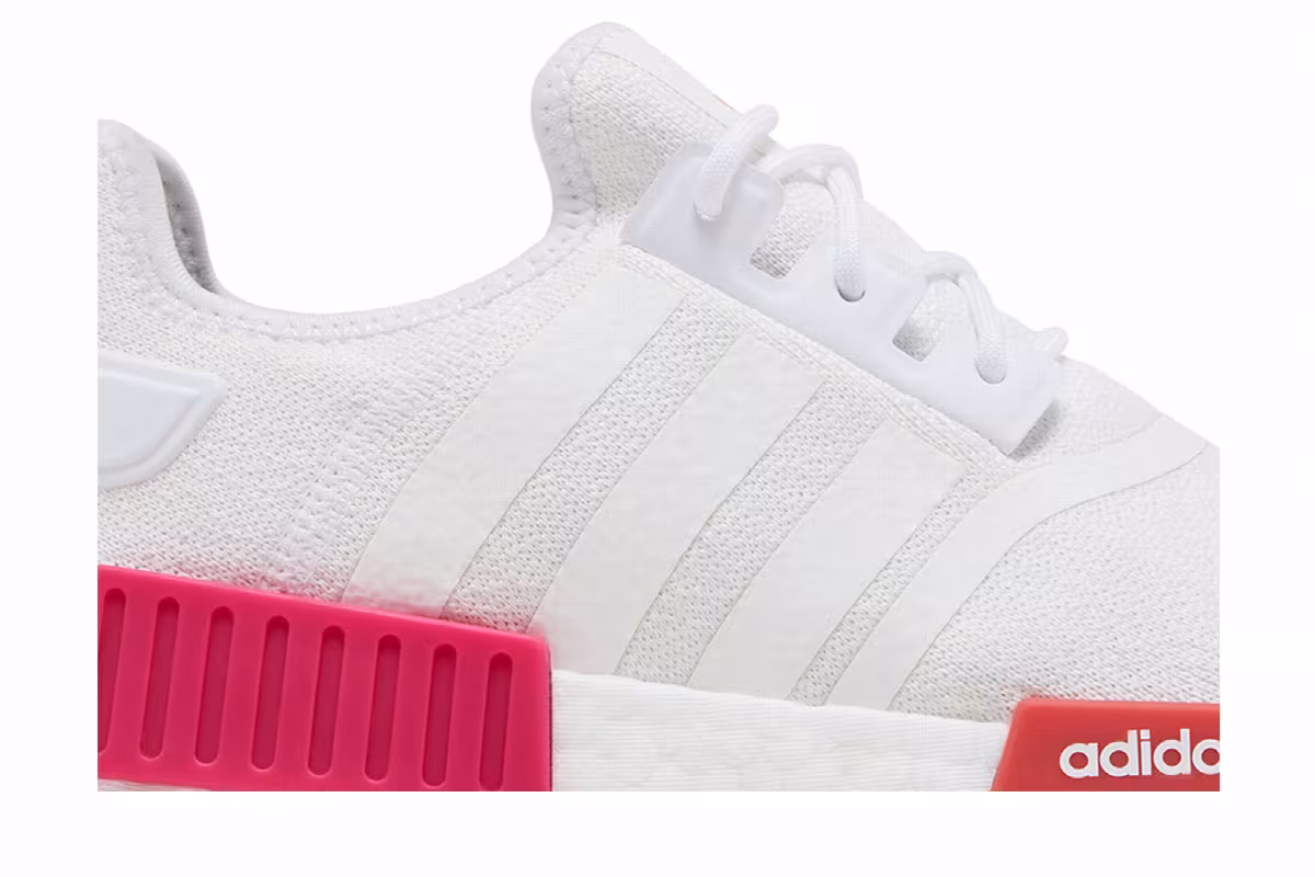 adidas Women's NMD_R1 White Magenta Green, view 3