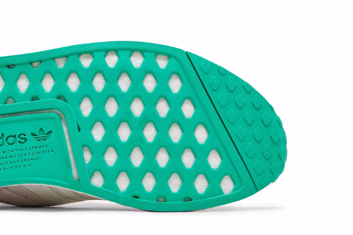 adidas Women's NMD_R1 White Magenta Green, view 6