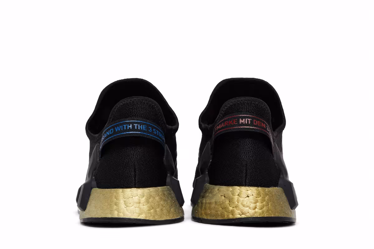 Adidas NMD_R1 V2 J Black Gold Metallic, view 7