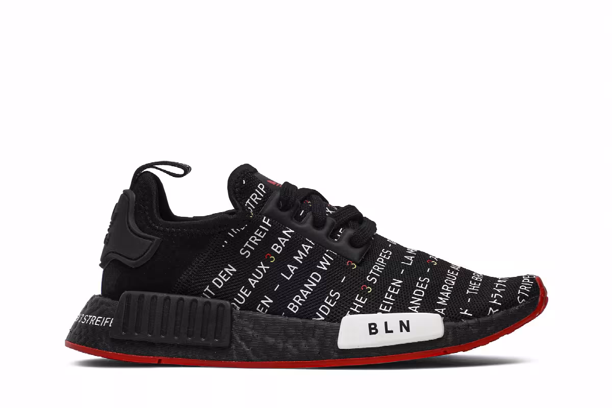 Adidas NMD_R1 Black White Yellow, view 2