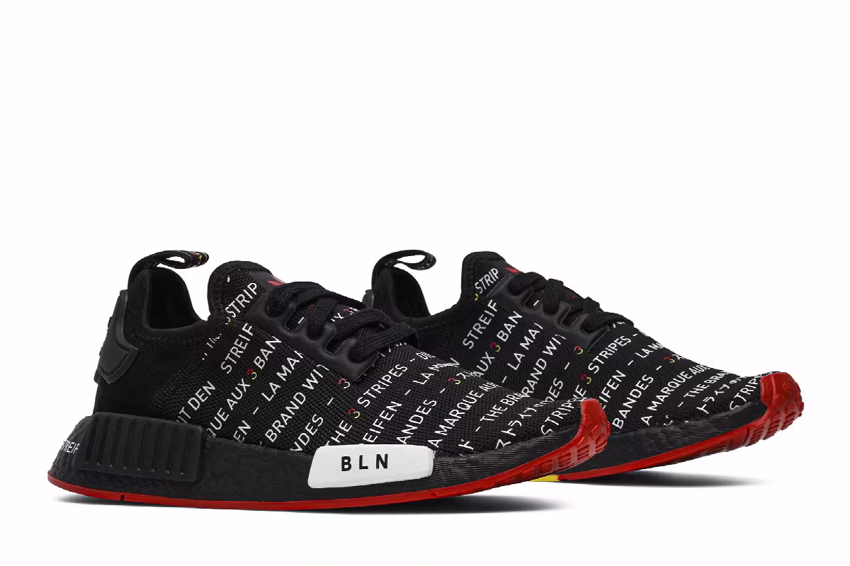 Adidas NMD_R1 Black White Yellow, view 9