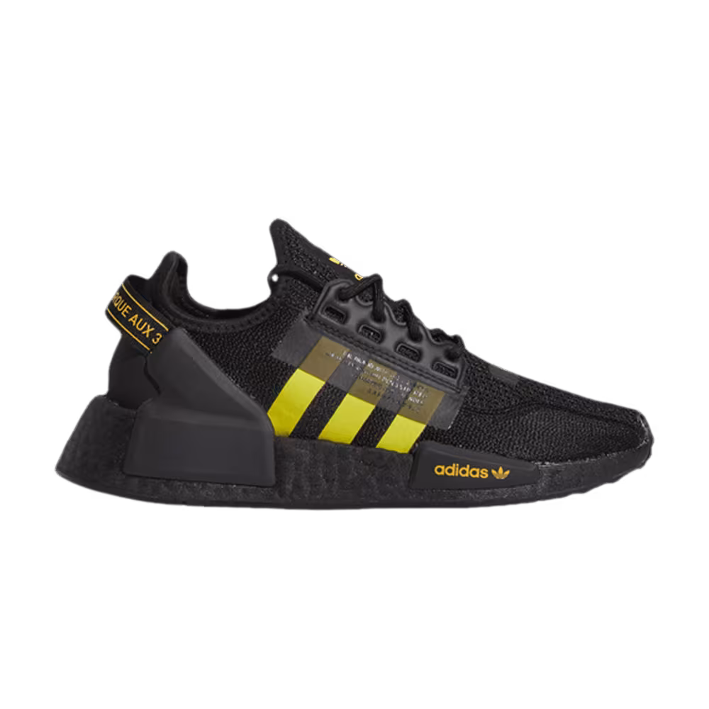 adidas NMD_R1 V2 J Black Yellow Gradient