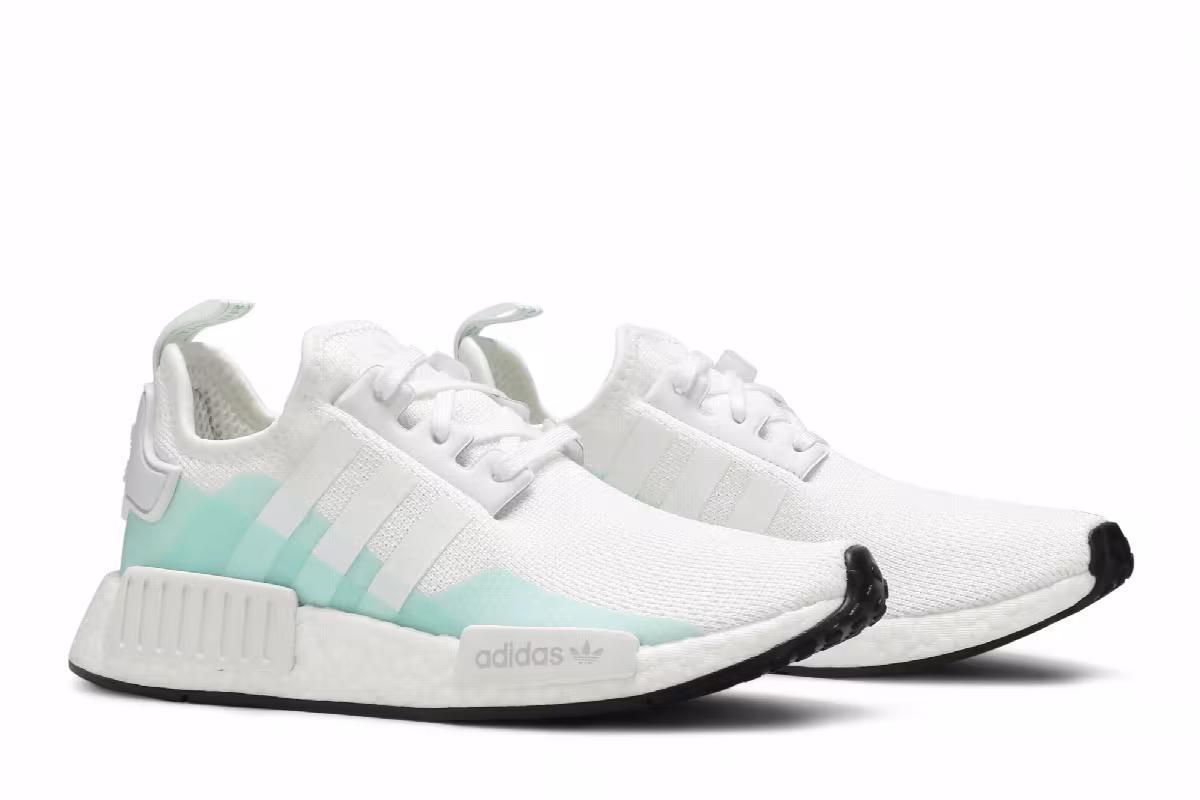Adidas NMD_R1 J White Clear Mint, view 9