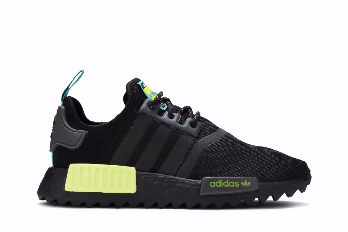 Adidas NMD_R1 Trail J Black Solar Yellow, view 2