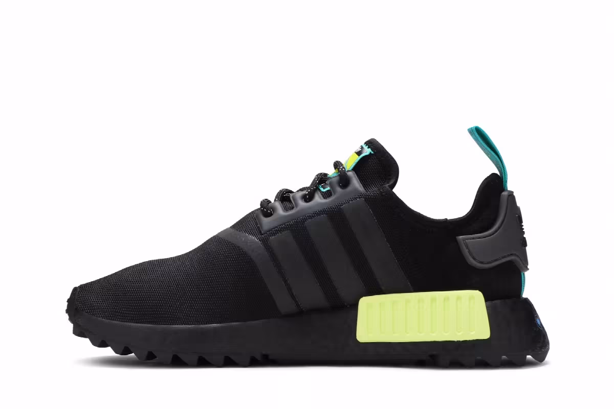 Adidas NMD_R1 Trail J Black Solar Yellow, view 4
