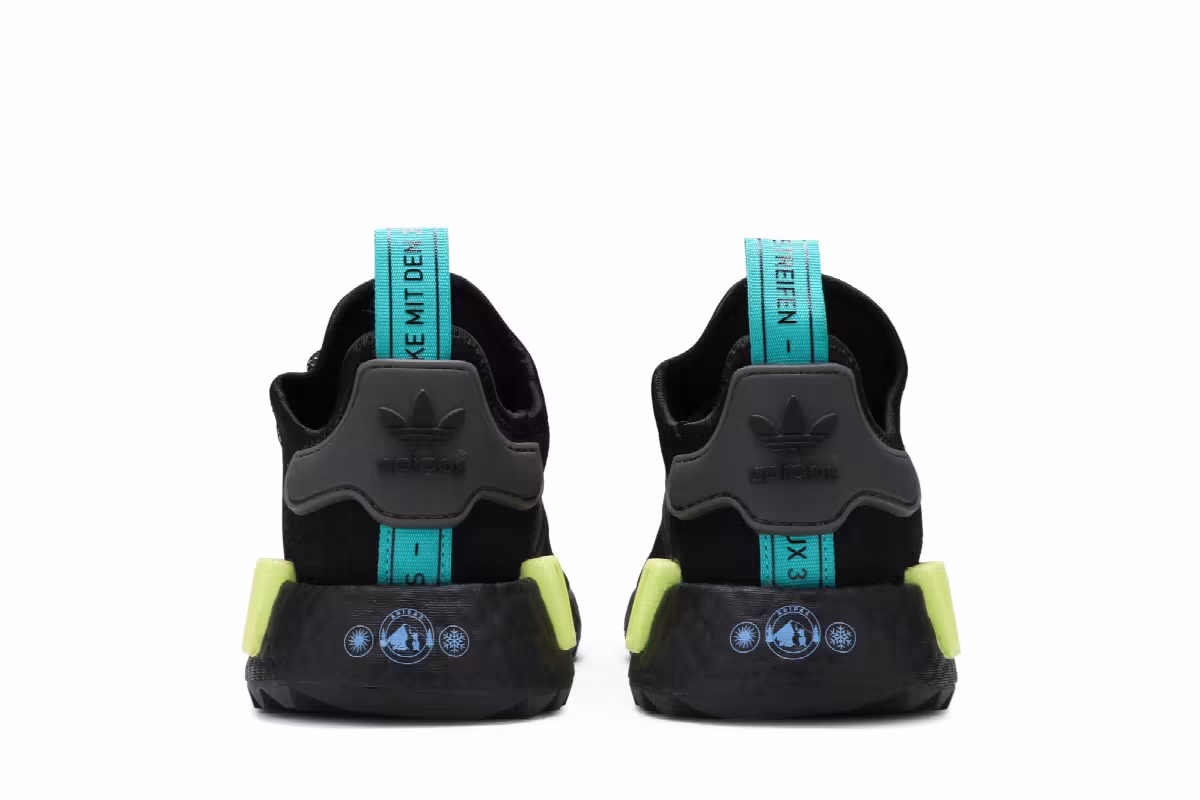 Adidas NMD_R1 Trail J Black Solar Yellow, view 7