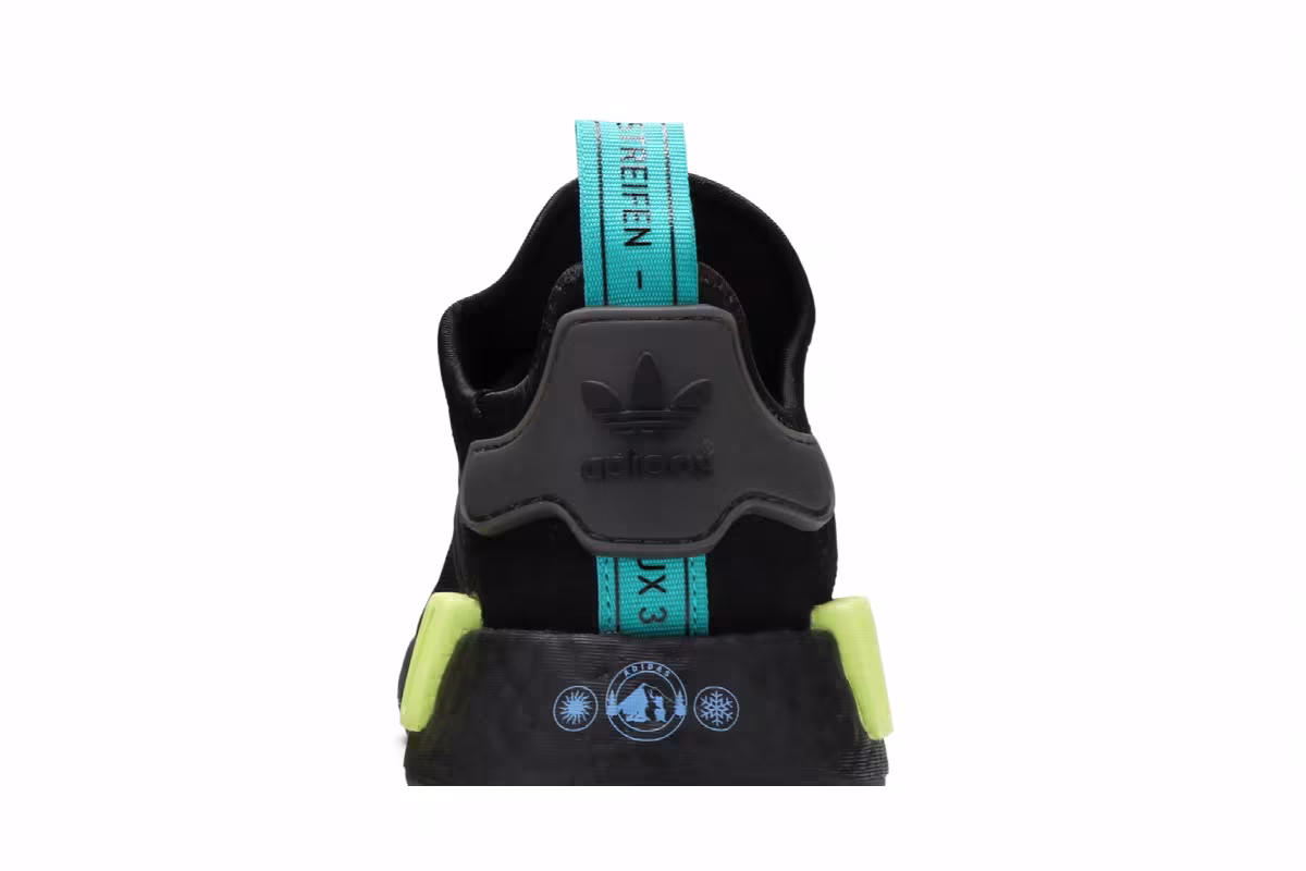 Adidas NMD_R1 Trail J Black Solar Yellow, view 8