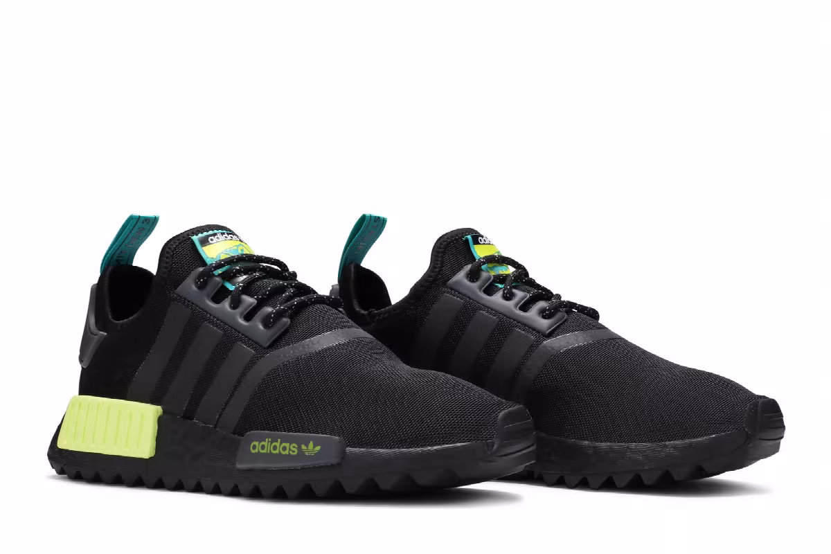 Adidas NMD_R1 Trail J Black Solar Yellow, view 9