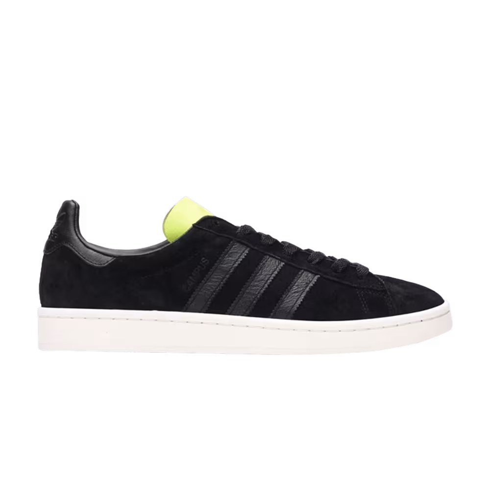 adidas Campus Core Black Solar Yellow