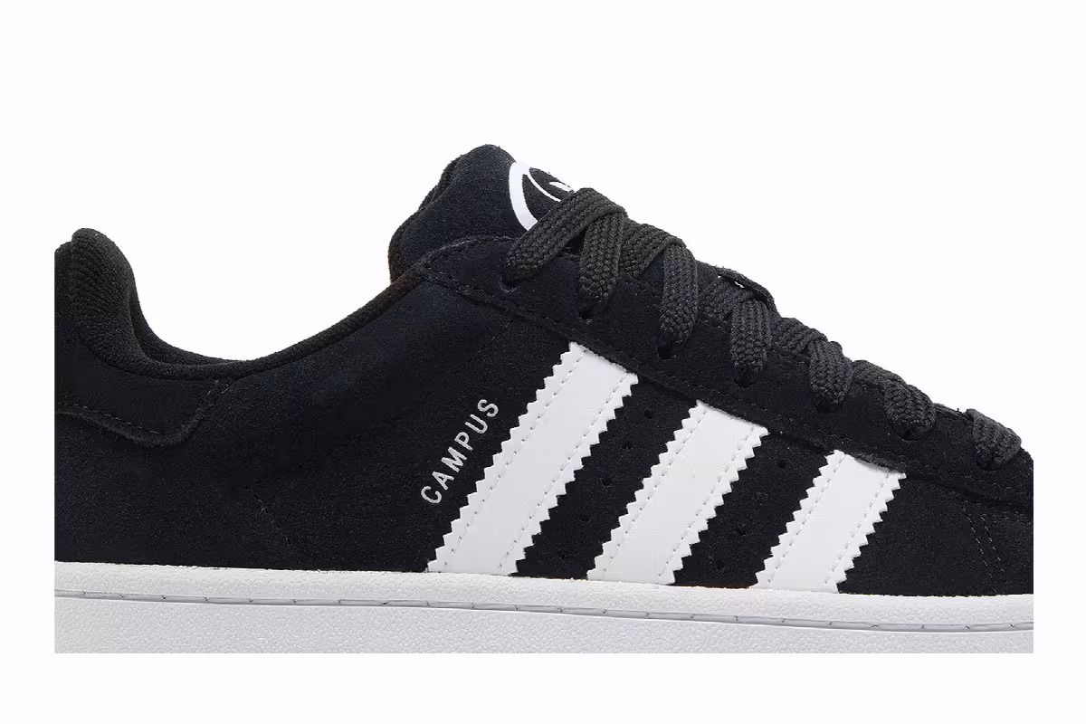 adidas Campus 00s J Black White Gum, view 3