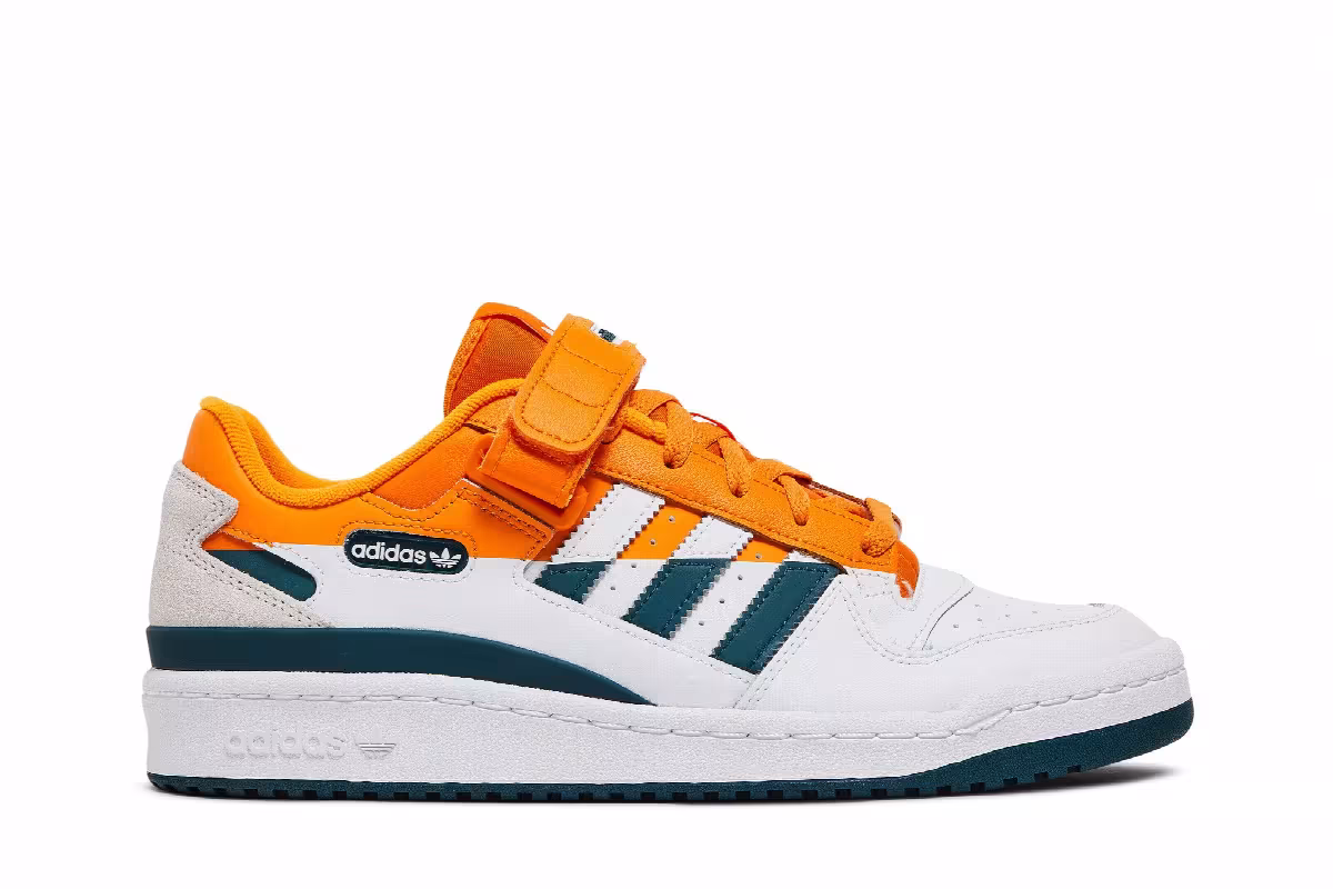 Adidas Forum Low Premium White Crew Orange Teal, view 2