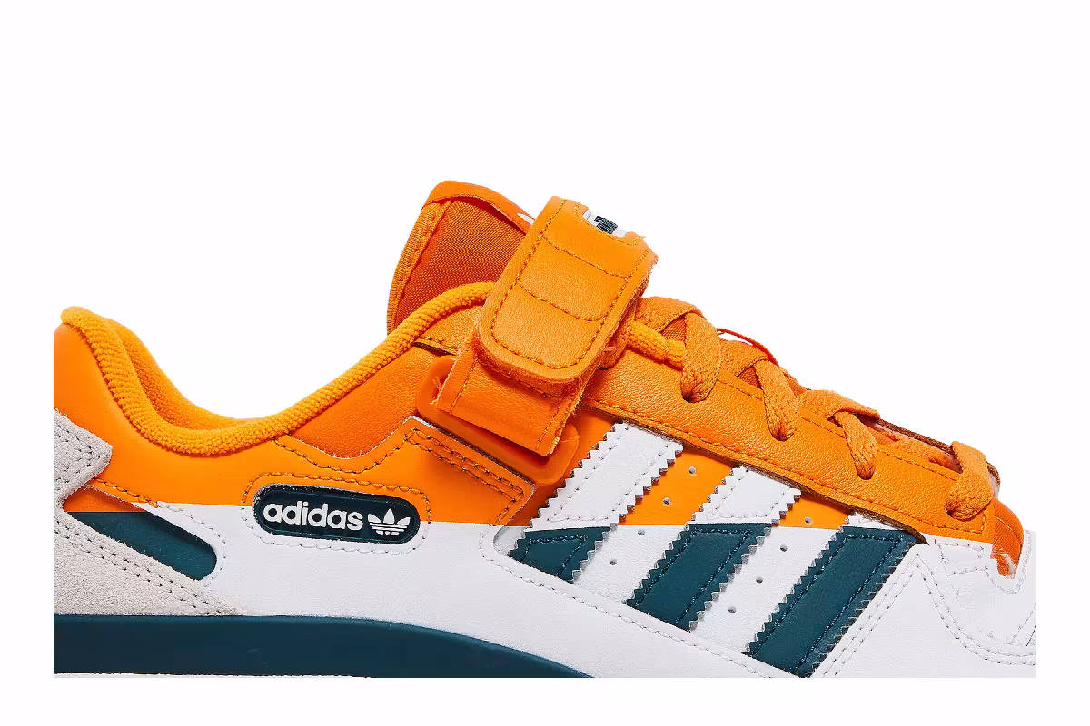 Adidas Forum Low Premium White Crew Orange Teal, view 3