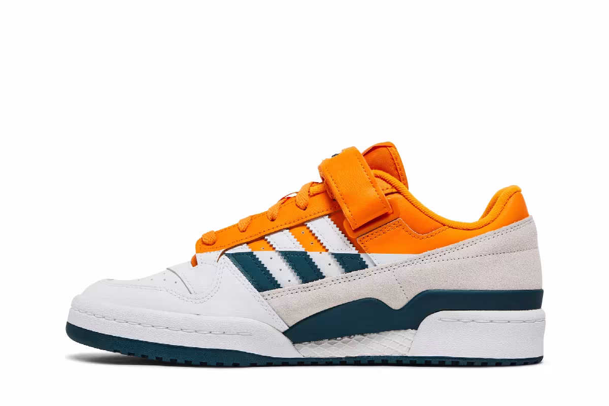 Adidas Forum Low Premium White Crew Orange Teal, view 4