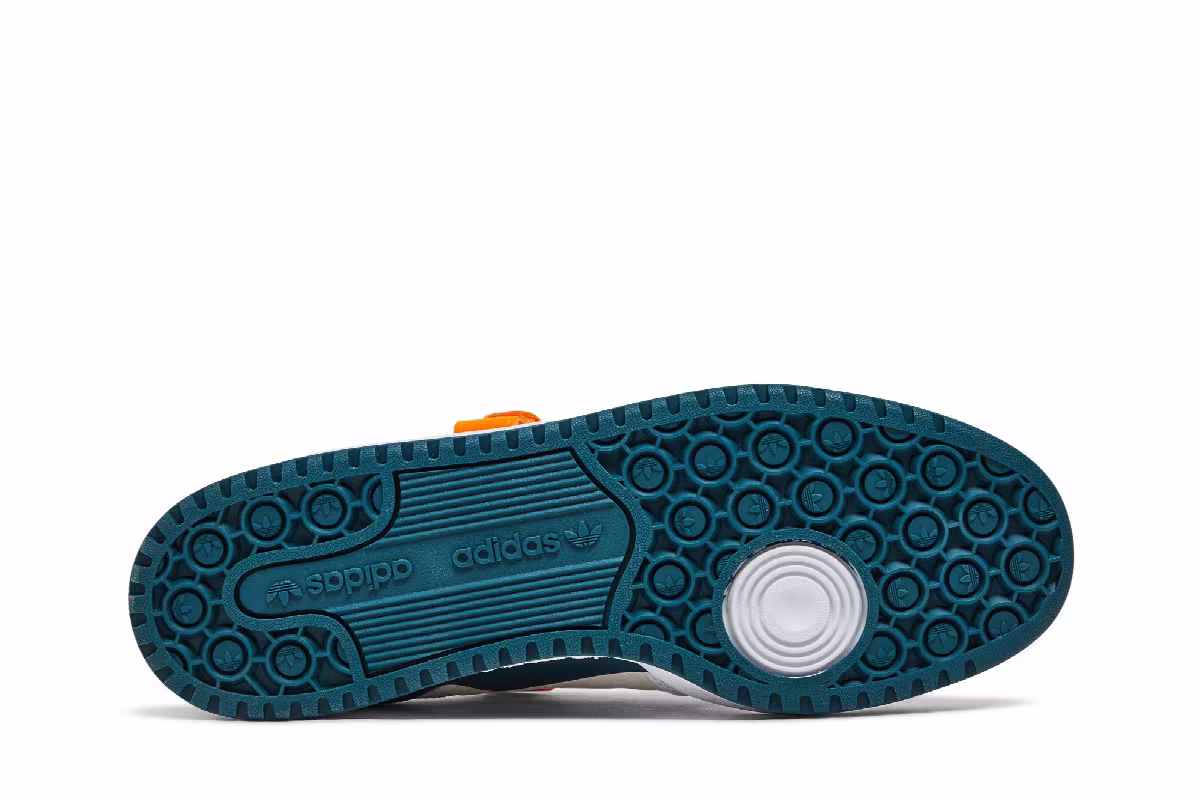 Adidas Forum Low Premium White Crew Orange Teal, view 5