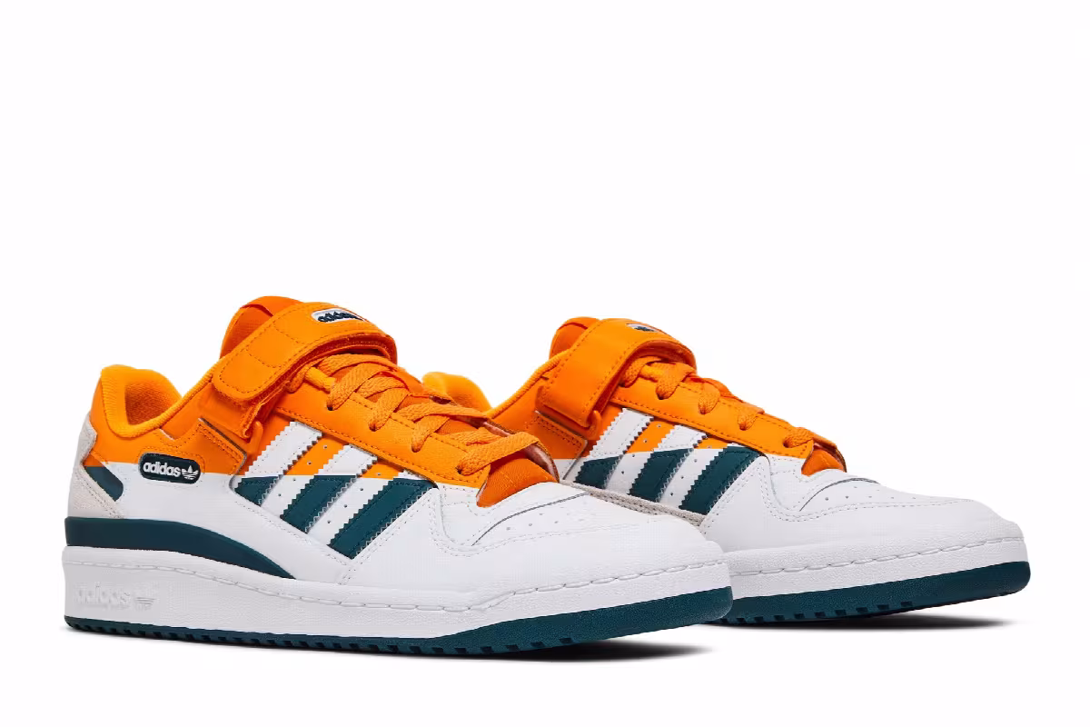 Adidas Forum Low Premium White Crew Orange Teal, view 9