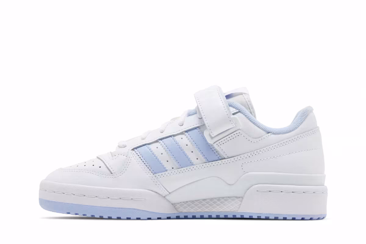 adidas Women's Forum Low White Blue Dawn, view 4