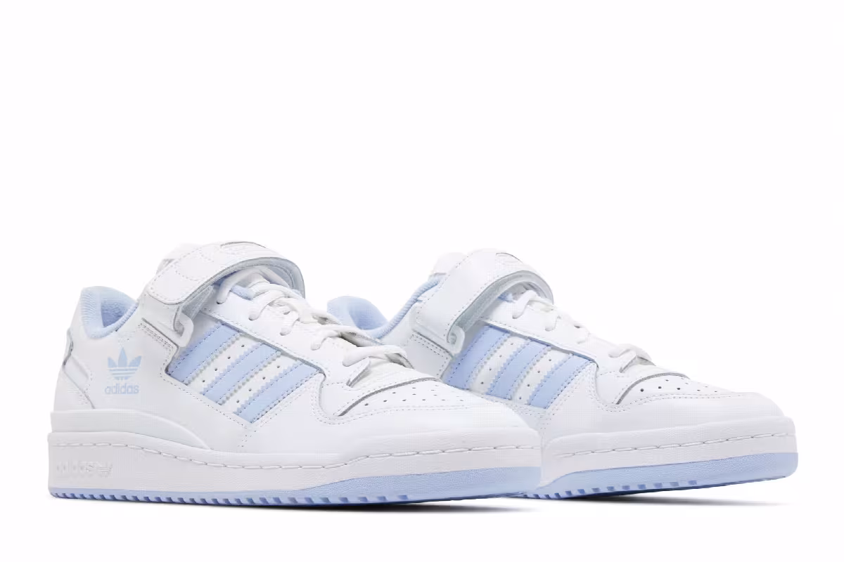 adidas Women's Forum Low White Blue Dawn, view 9