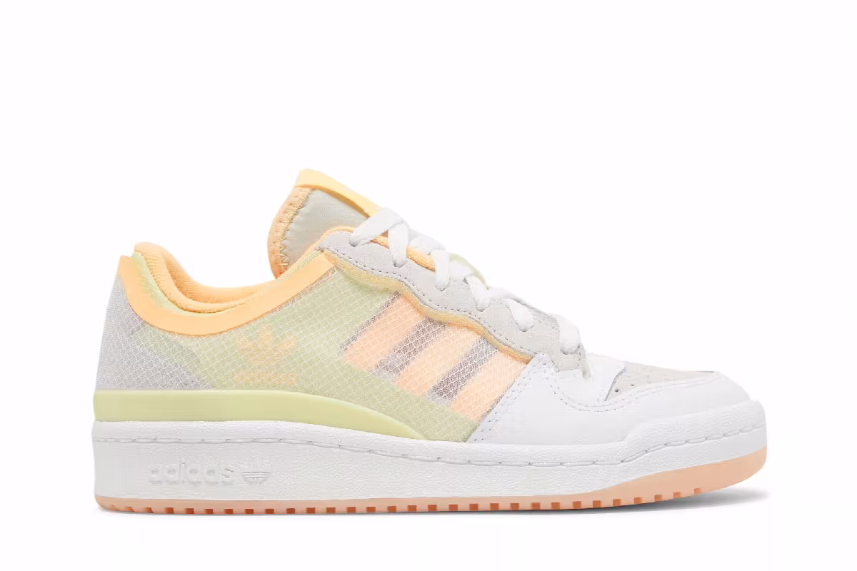 Adidas Women's Forum Low Transparent Yellow Acid Orange, view 2