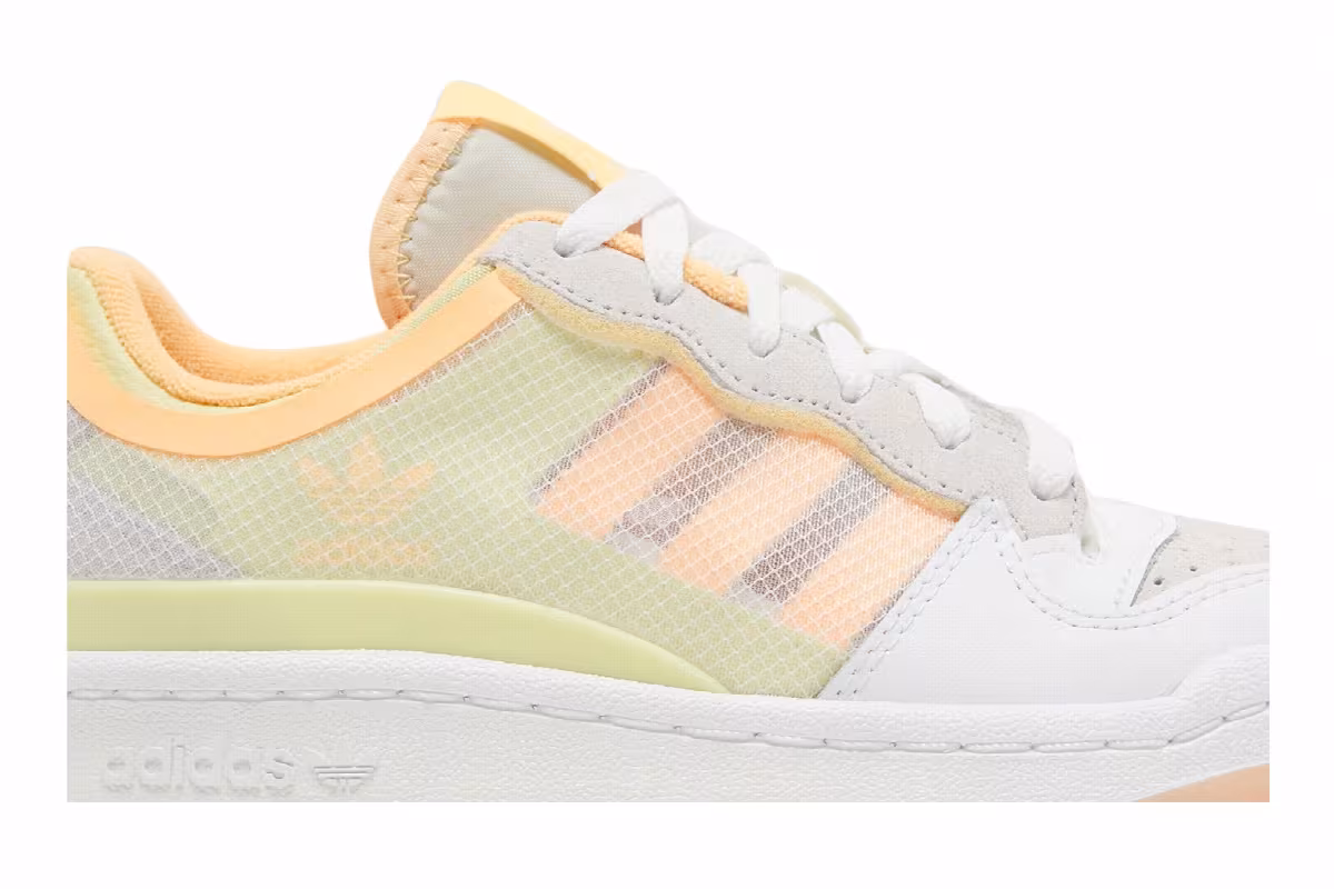 Adidas Women's Forum Low Transparent Yellow Acid Orange, view 3