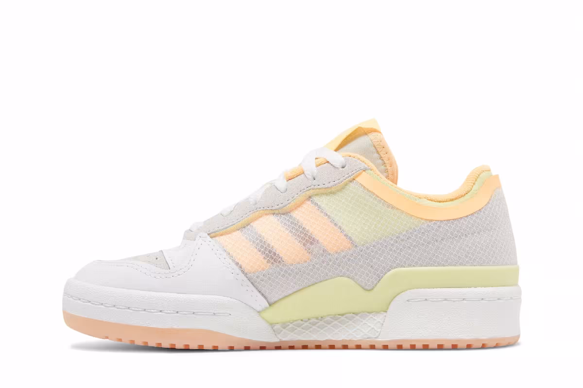 Adidas Women's Forum Low Transparent Yellow Acid Orange, view 4