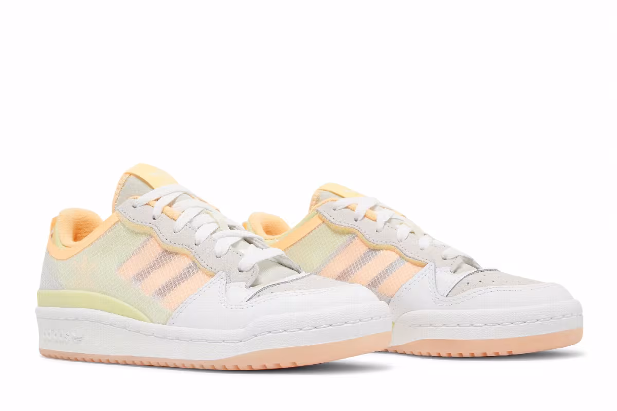 Adidas Women's Forum Low Transparent Yellow Acid Orange, view 9