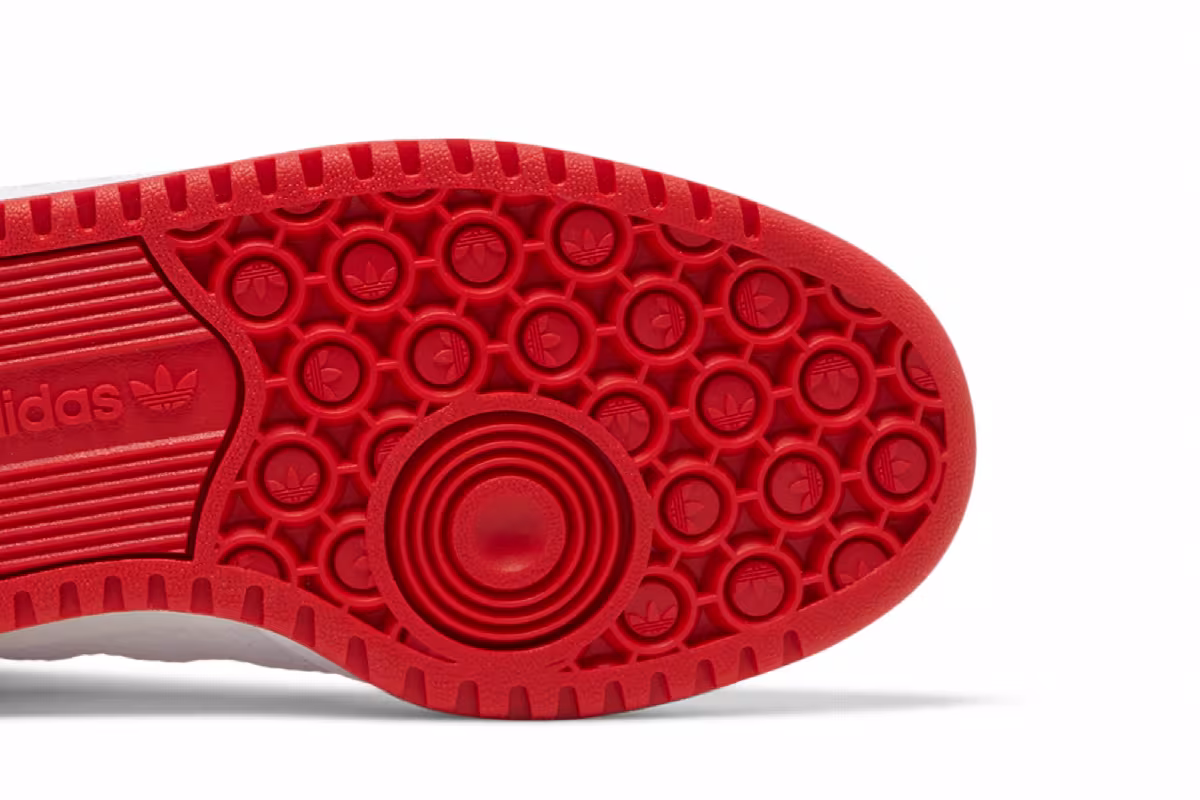 Adidas Forum Mid J White Vivid Red, view 6