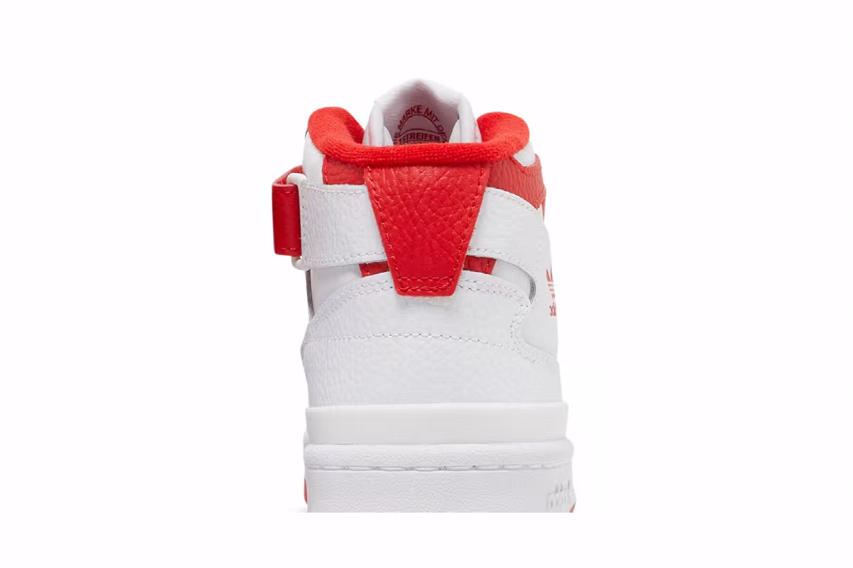 Adidas Forum Mid J White Vivid Red, view 8