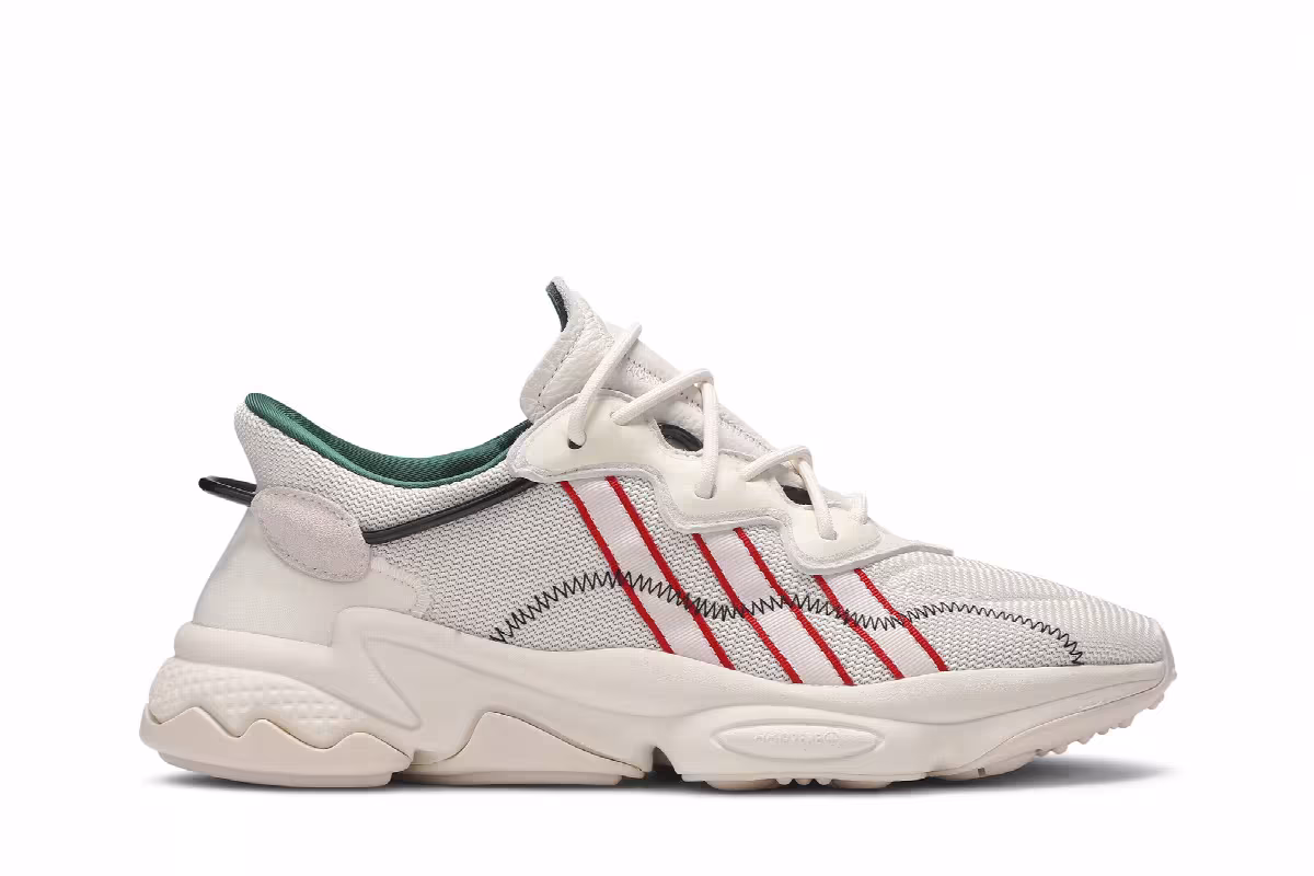 Pusha T x adidas Ozweego Crystal White, view 2