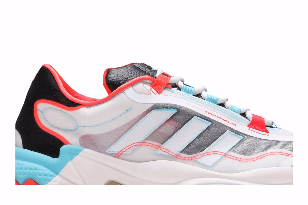 Adidas Ozweego Pure Bright Cyan Solar Red, view 3