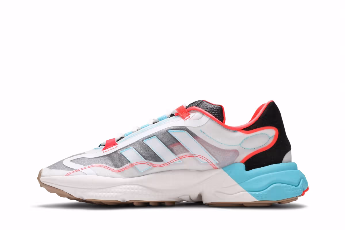 Adidas Ozweego Pure Bright Cyan Solar Red, view 4