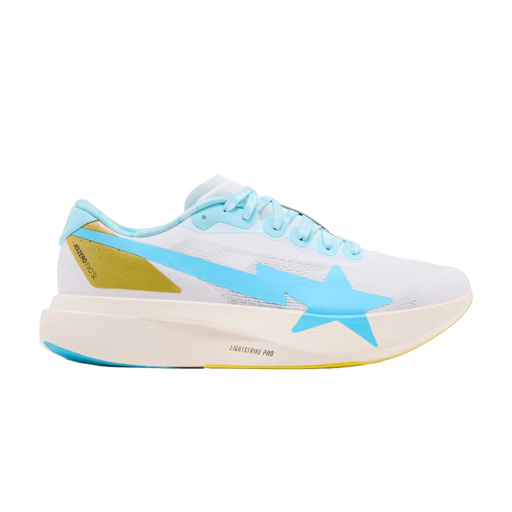 BAPE x adidas Adizero EVO SL Mismatch White Pink Blue