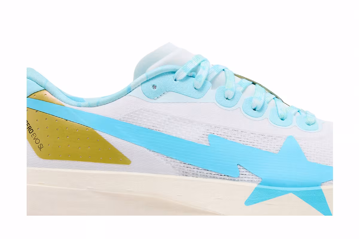 BAPE x adidas Adizero EVO SL Mismatch White Pink Blue, view 3