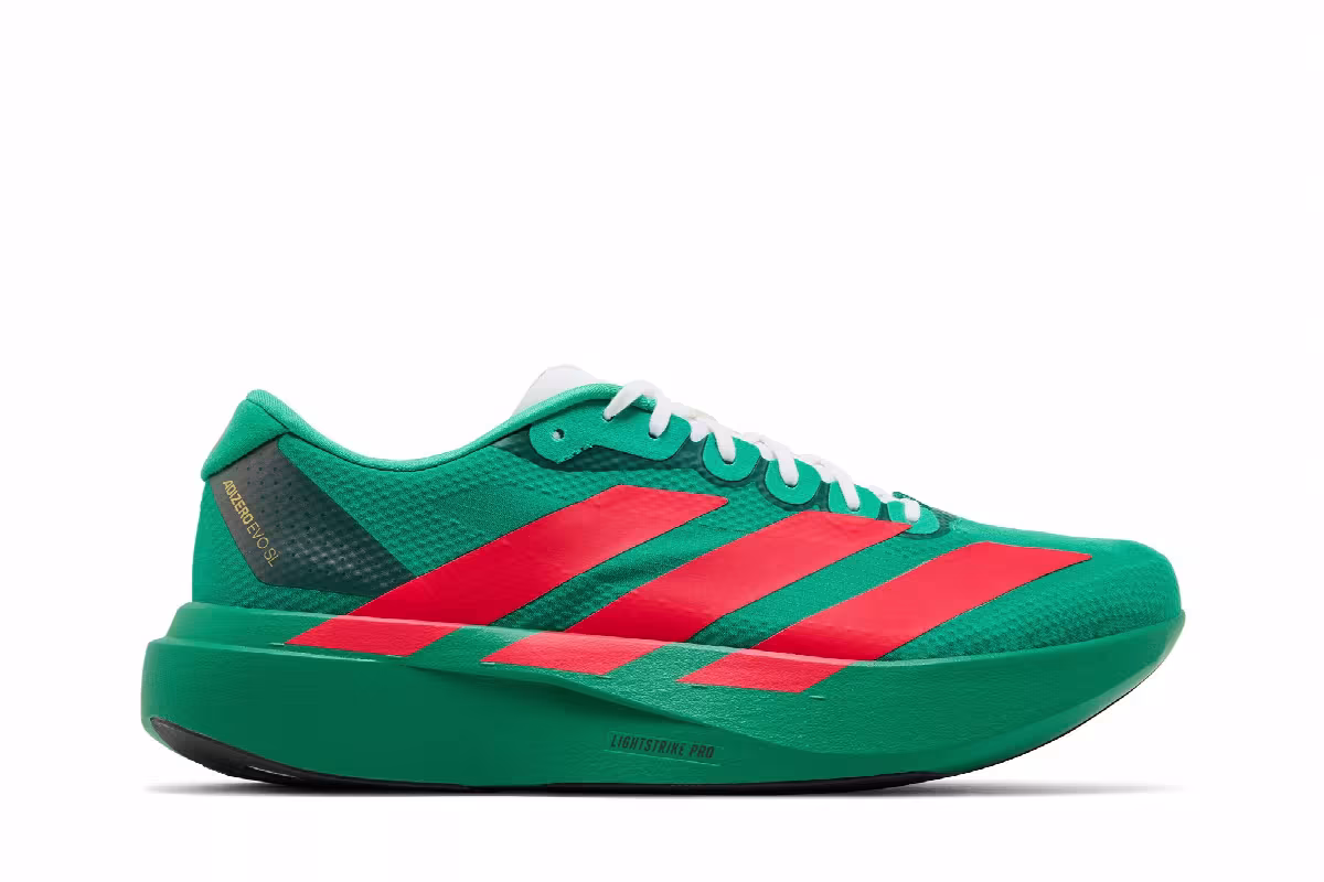 adidas Adizero Evo SL Court Green Lucid Red Cloud White, view 2