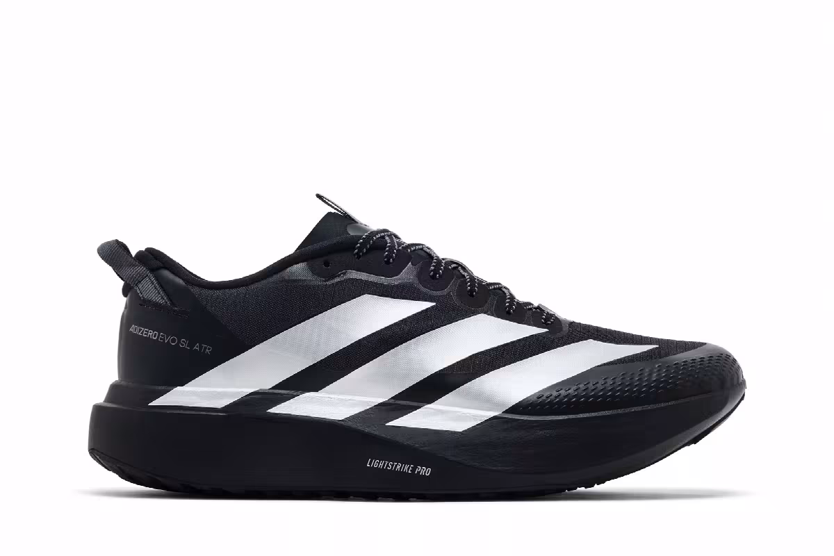 adidas Adizero Evo SL ATR Core Black Silver Metallic, view 2