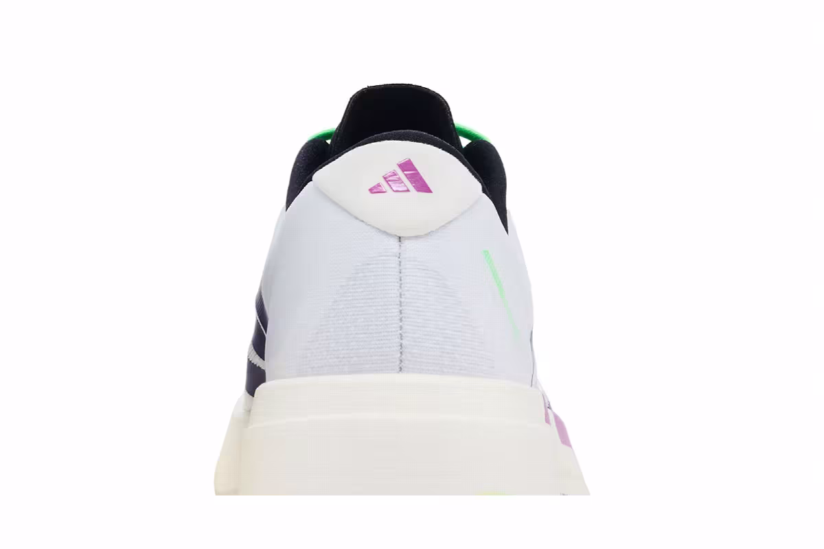 adidas Adizero Evo SL Footwear White Collegiate Purple Lime Burst, view 8