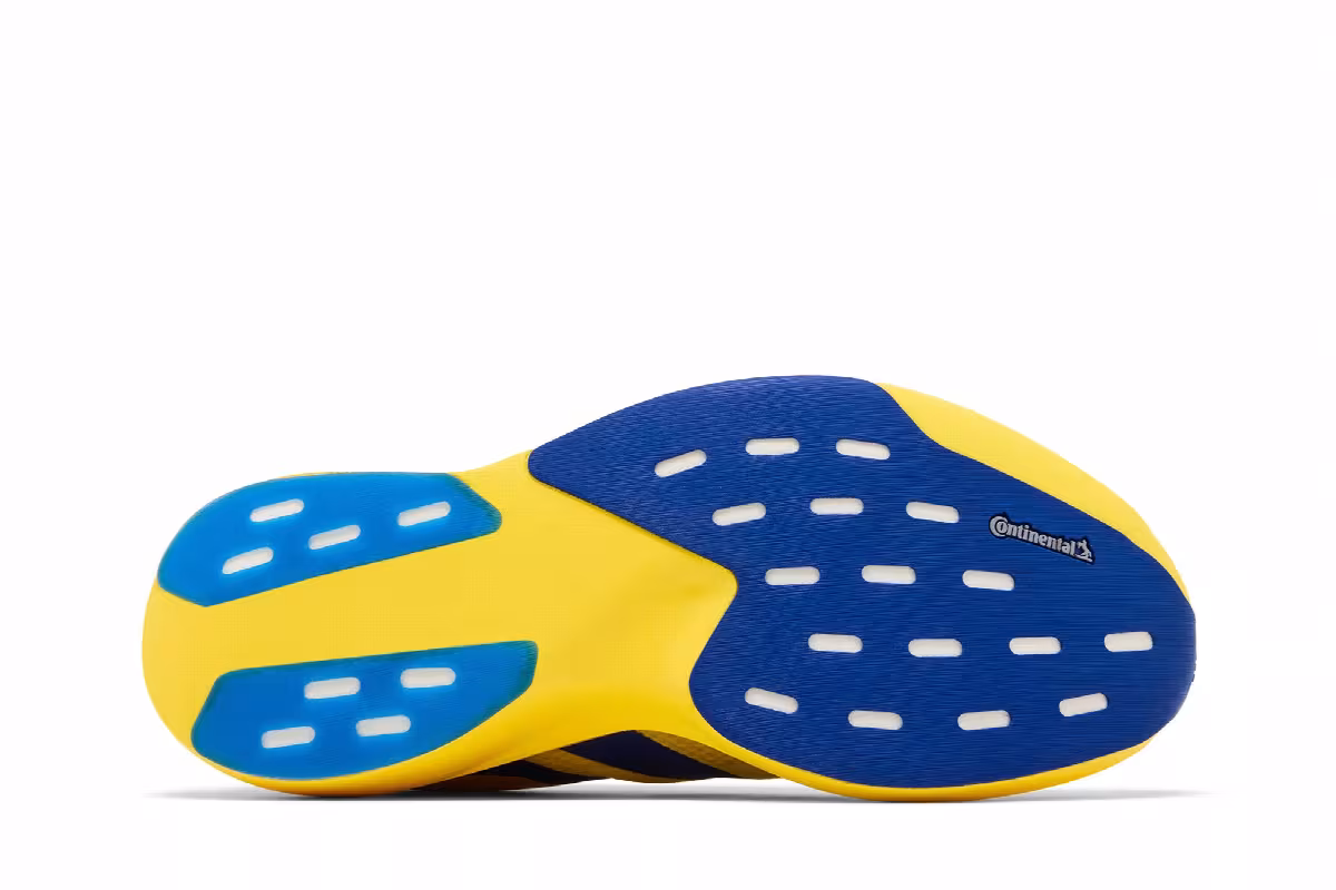 adidas Adizero Evo SL Yellow Royal Blue Iron Metallic, view 5