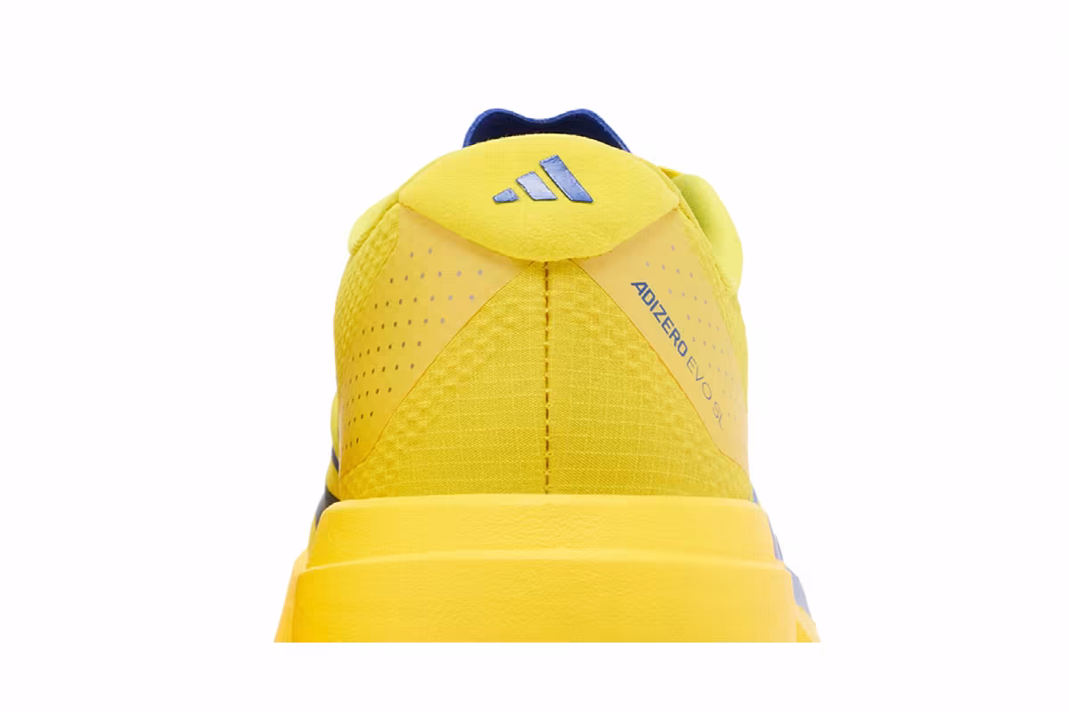 adidas Adizero Evo SL Yellow Royal Blue Iron Metallic, view 8