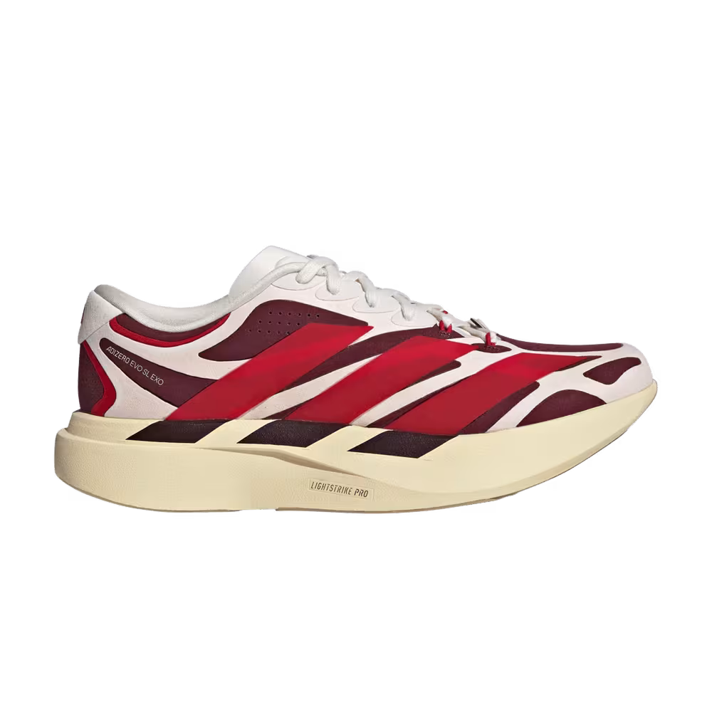 adidas Adizero EVO SL EXO Suede Off White Better Scarlet Maroon