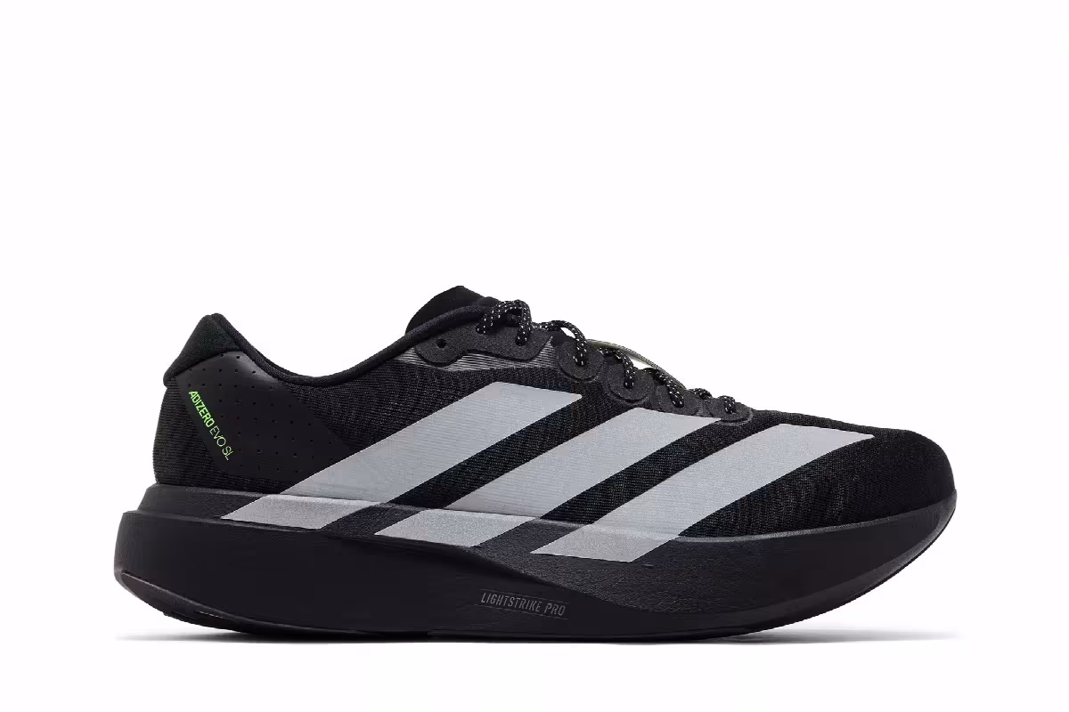 adidas Adizero Evo SL M Core Black Silver Metallic, view 2
