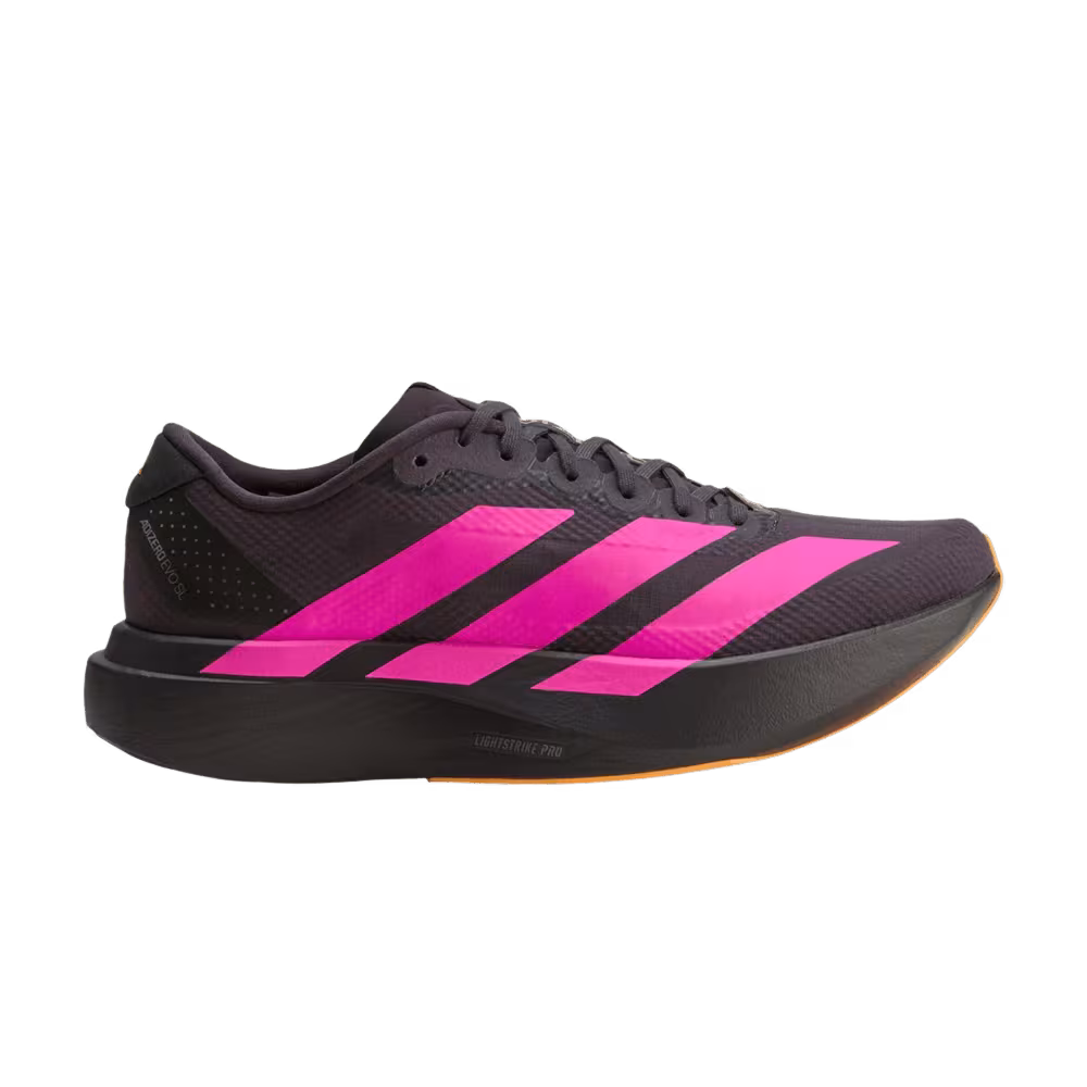 adidas Adizero Evo SL Aurora Black Shock Pink Lucid Tangerine