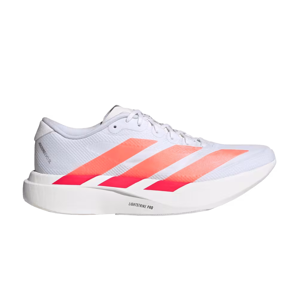 adidas Adizero Evo SL Woven White Lucid Orange Lucid Red