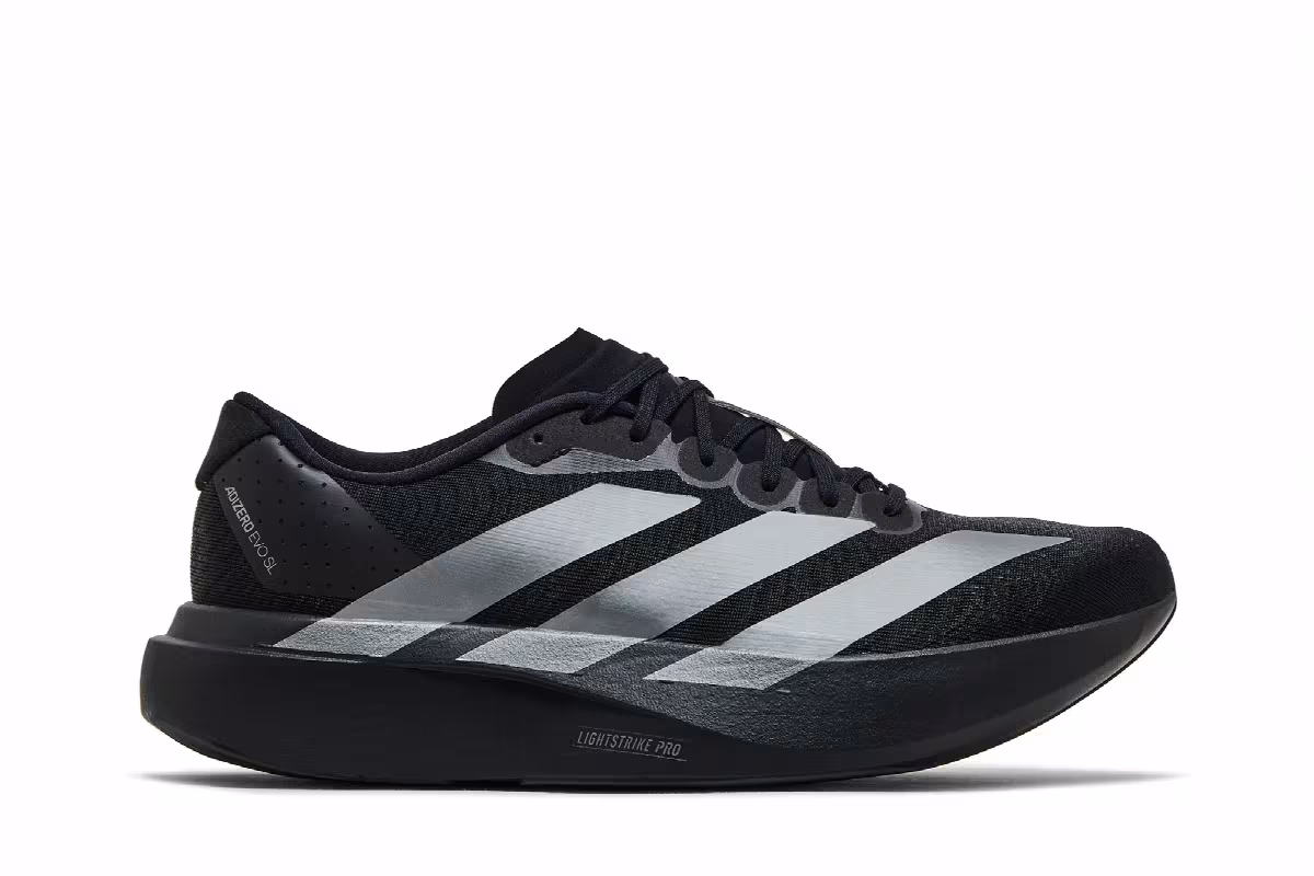 adidas Women's Adizero Evo SL Black Iron Metallic, view 2