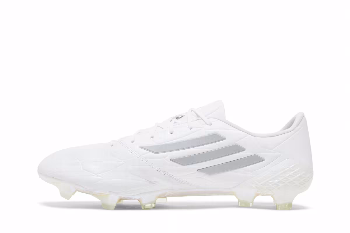 adidas Adizero F50 4 Leather FG White Silver Metallic, view 4