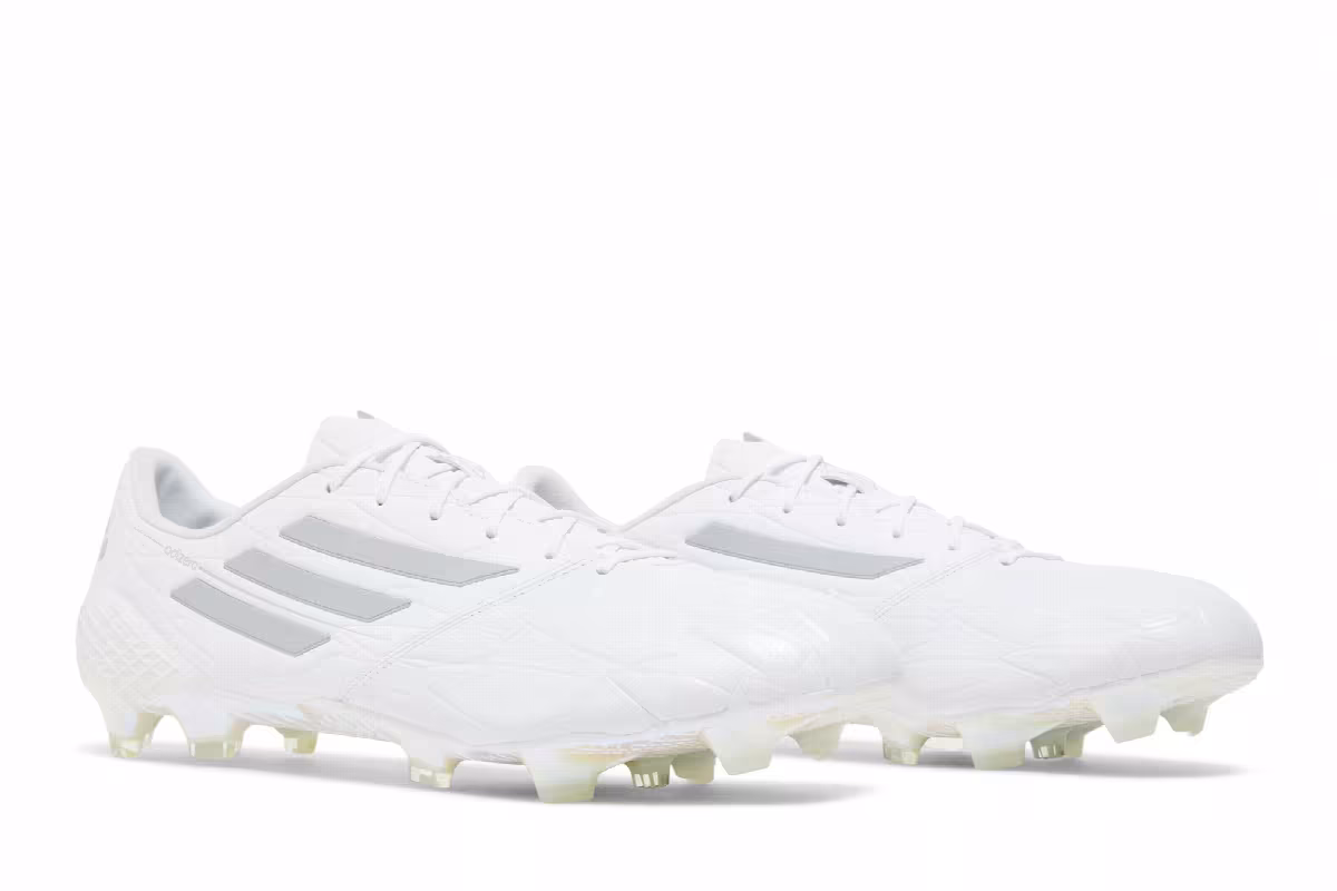 adidas Adizero F50 4 Leather FG White Silver Metallic, view 9
