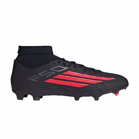 adidas F50 League Mid FG MG 'Core Black Lucid Red'