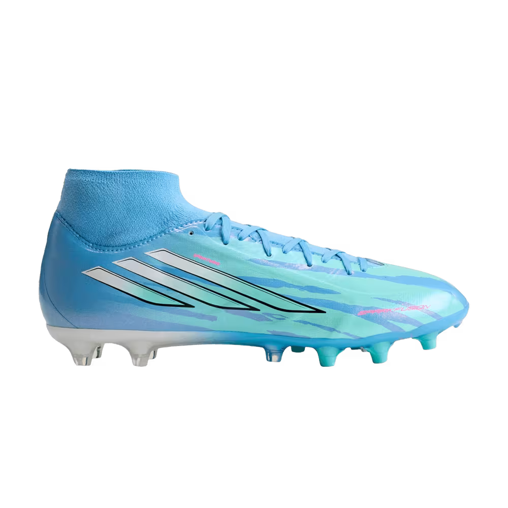 Trinity Rodman x adidas Women's F50 Sparkfusion League Mid FG Semi Blue Burst Lucid Pink