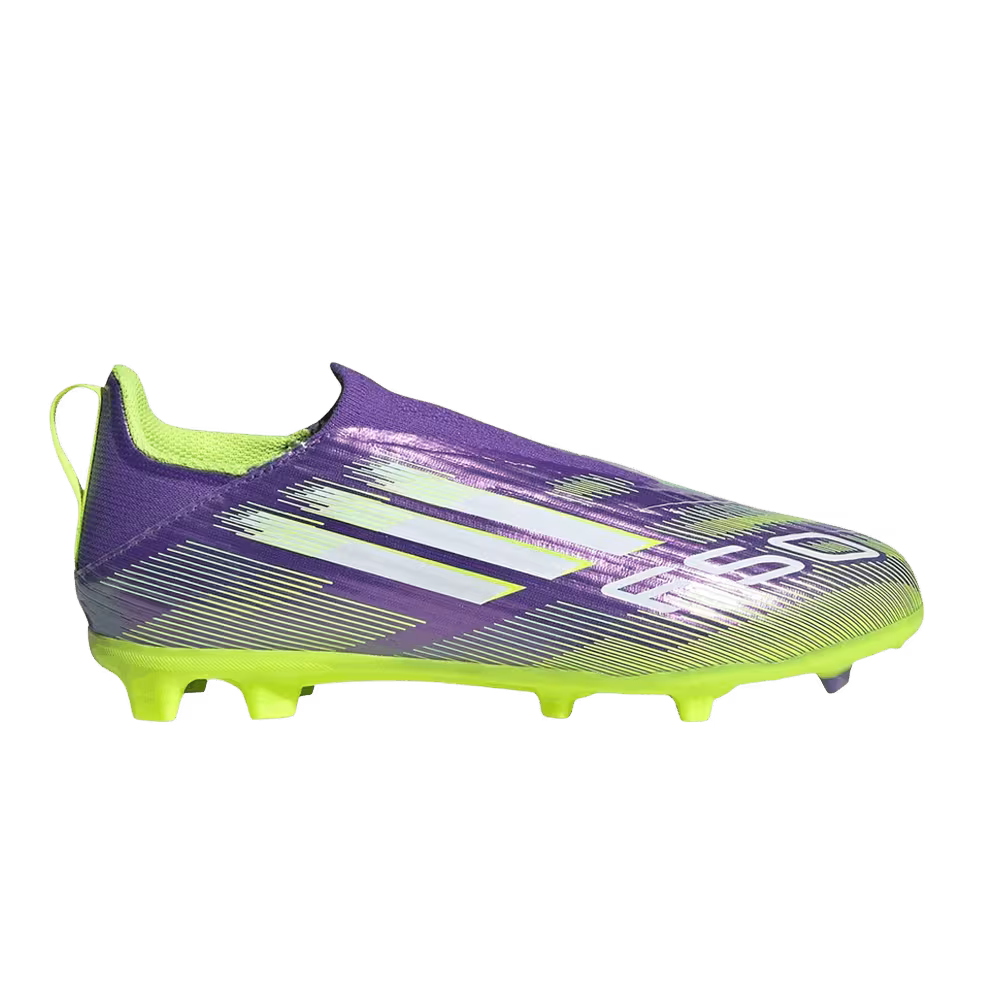 Adidas Adizero F50 League Laceless FG MG J Purple Rush Lucid Lemon