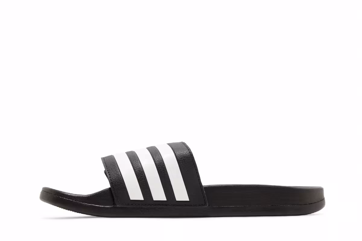 Adidas Adilette Comfort Adjustable Slide Black White, view 4